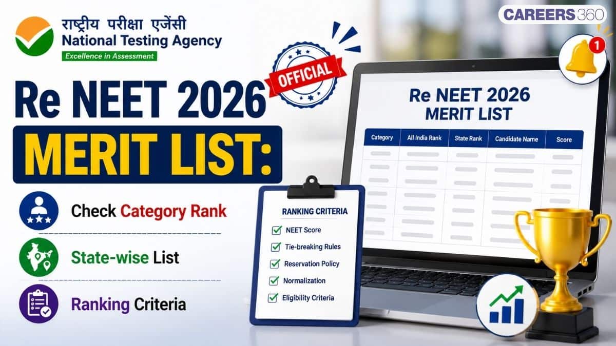 Re NEET 2026 Merit List: State-wise Merit List, AIR and Category Rank